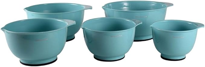 KitchenAid Classic Mixing Bowls, Set of 5, Aqua Sky 2
