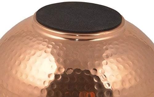 GoCraft Pure Copper Mixing Bowl with Hammered Finish for Salad, Egg Beating, Decorative & Kitchen Serving Purposes - 7.5" (Medium)