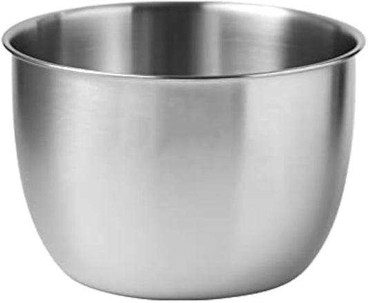 Stainless Steel Mixing Bowl, Kitchen 304 Salad Stainless Steel Mixing Deep Bowl, Anti-flying Design Kitchen Metal Bowls for Cooking Baking Marinating Cake Bread Salad 5.11 X 7.48 inches