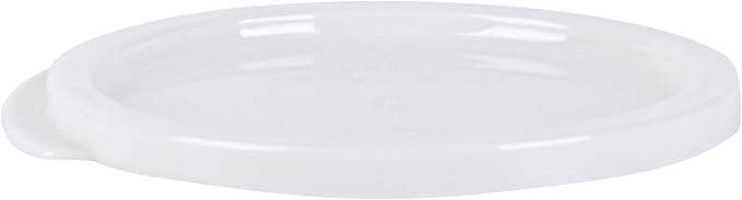 Restaurantware-LID ONLY: Met Lux Food Container Lid, 1 Round Lid For Storage Container - Containers Sold Separately, With Pull-Corner Tab, White Plastic Lid, Dishwashable, Freezable