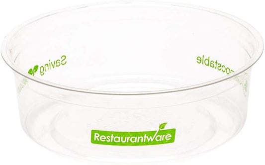 Restaurantware Basic Nature 8 Ounce Deli Containers 50 Meal Prep Containers - Lids Sold Separately PLA Plastic Disposable Food Containers For Holding Snacks Salads And Desserts