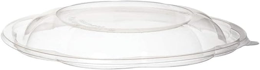 Eco-Products Compostable 18oz Salad Bowl Lids, Case of 300, Fits 18oz Round To Go Containers, Renewable PLA Material Made from Plants, Cold Foods, Clear, ASTM Compliant, BPI-Certified
