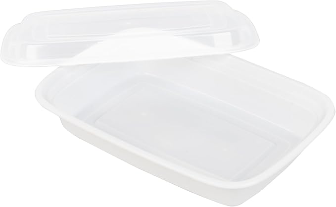 Restaurantware Asporto 24 Ounce Take Out Containers, 50 Food Containers With Lids - Microwavable, Disposable, Black Plastic To Go Food Containers, No BPA, For Take Out And Delivery