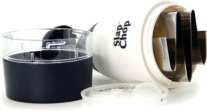 Original Slap Chop Slicer with Japanese Stainless Steel Blades & Cheese Graty | Manual Food Chopper & Twist Grater for Cheese, Vegetables, Salad Toppings, & More | Lightweight & Easy to Clean