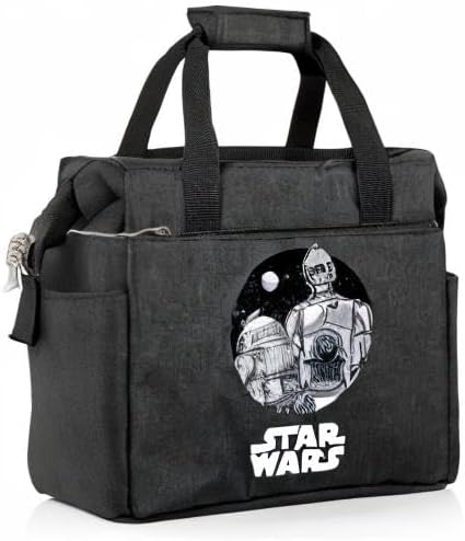 PICNIC TIME Star Wars Droids On The Go Lunch Bag, Soft Cooler Lunch Box, Insulated Lunch Bag, (Black)