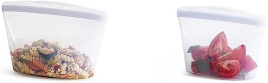 Stasher Reusable Silicone 4 Cup and 2 Cup Storage Bowls, Microwave and Dishwasher Safe