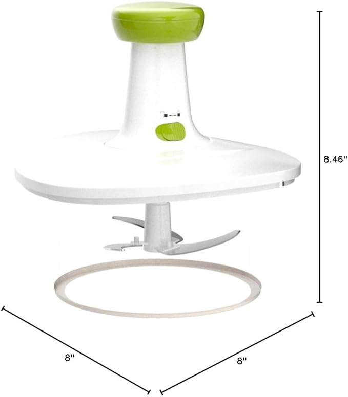 Brieftons Express Manual Food Chopper: 6.8-Cup, Hand Chopper Vegetable Cutter to Chop Veggies, Fruits, Herbs, Garlic Onion Chopper for Salsa, Salad, Pesto, Hummus, Guacamole, Coleslaw, Indian Cooking