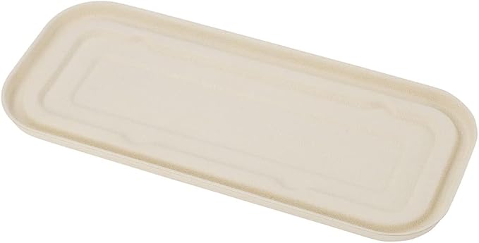 Restaurantware-LIDS ONLY: 9.1 Inch Disposable Lids, 100 Sustainable To Go Containers with Lids - Microwavable, Freezable, Bagasse Lid, Grease-Resistant, Containers Sold Separately
