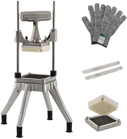 Commercial Vegetable Dicer 3/8'', Stainless Steel Blade Quick Chopper Machine Easy for Onion Tomato Pepper Potato