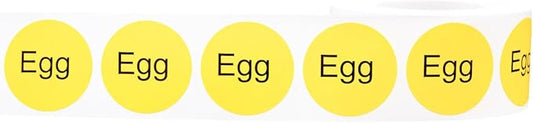 Yellow with Black Egg Circle Dot Adhesive Stickers, 1 Inch Round Labels, 500 Total Stickers