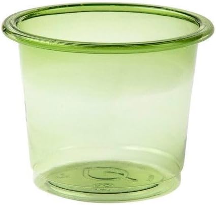 ECO PRODUCTS Compostable 1oz Small Portion Cups, Case of 5000, Veridian Clear Green Plant-Based PLA Plastic, Cold Food Containers, Lid Sold Separately, ASTM Compliant, BPI-Certified
