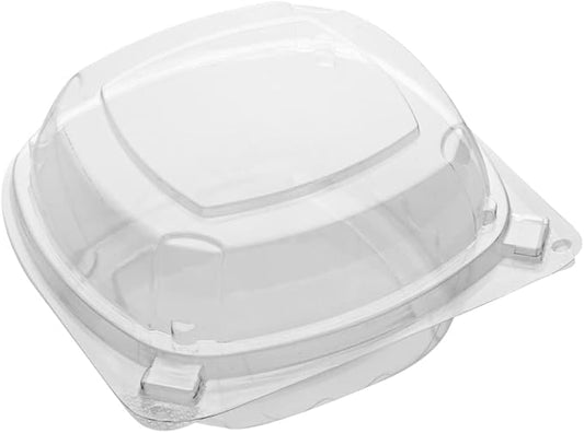 Restaurantware Thermo Tek 18.6 Ounce Clamshell Containers 100 Anti-Fog To Go Food Containers - Freezable Rectangle Clear Plastic Food Packaging Containers Disposable