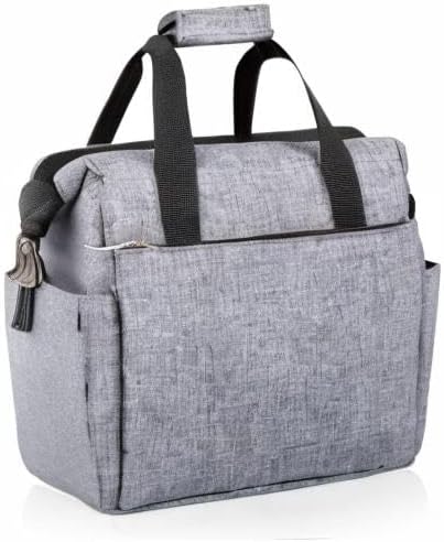 PICNIC TIME - On The Go Lunch Bag - Soft Cooler Lunch Box - Insulated Lunch Bag, (Heathered Gray)