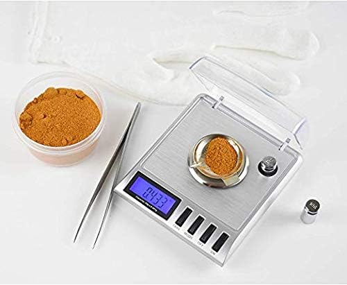 AWS Gemini-20 Milligram Scale 20g x 0.001g – Digital Jewelry/Lab Scale for Powder, Gold, Gems – Includes Calibration Weights, Tweezers & Tray – Tare, Cal, 6 Units, Pocket Size Mg Scale (Silver)
