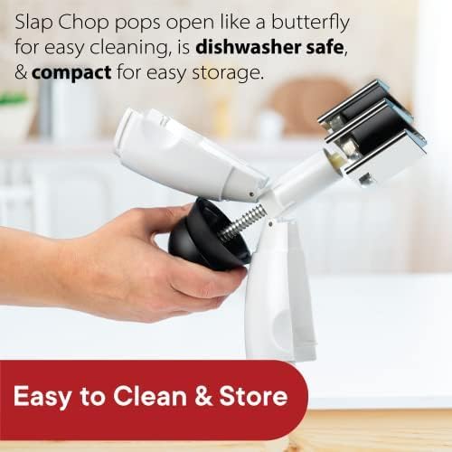 Original Slap Chop Slicer with Japanese Stainless Steel Blades & Cheese Graty | Manual Food Chopper & Twist Grater for Cheese, Vegetables, Salad Toppings, & More | Lightweight & Easy to Clean