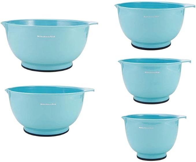 KitchenAid Classic Mixing Bowls, Set of 5, Aqua Sky 2