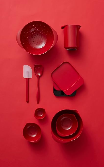 Mensura Kitchen Scale Accurate Measurements Made Effortless - Experience Precision Cooking with Battery - Powered Convenience - Requires 3 AAA Batteries for Reliable Performance (Red)