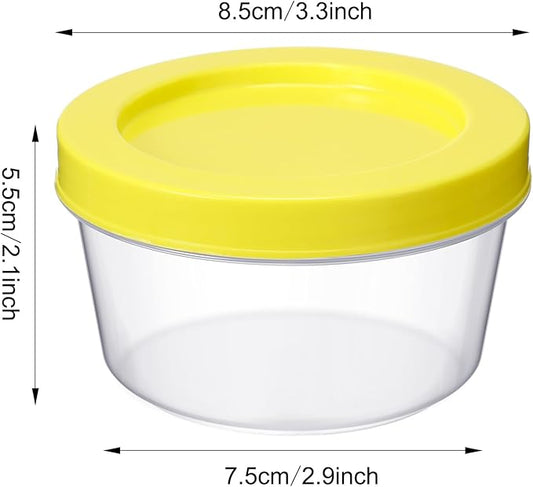 Tanlade 24 Pcs Snack Containers 7 Oz Small Plastic Food Containers with Lids Reusable Freezer Storage Jars Lunch Box, Microwave, Dishwasher and Freezer Safe