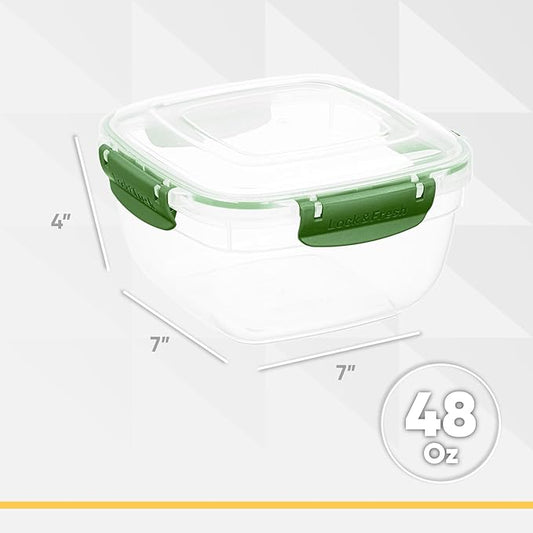 Superio Food Storage Container, 48 oz, Green