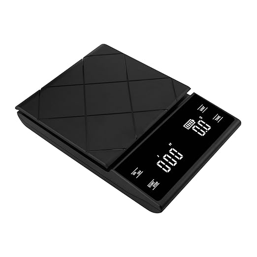 Premium Coffee Scale with Timer, Silicone Pad, 0.1g Accuracy, Multi-Unit Display (g/oz/ml), Perfect for Brewing Precision (Batteries Included)