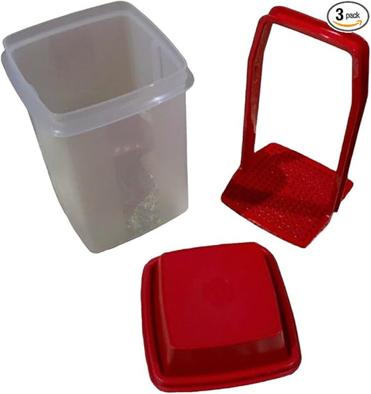 Pick a Deli Container Transparent with Red Lid / 3 pieces/ 2 Liters/BPA FREE
