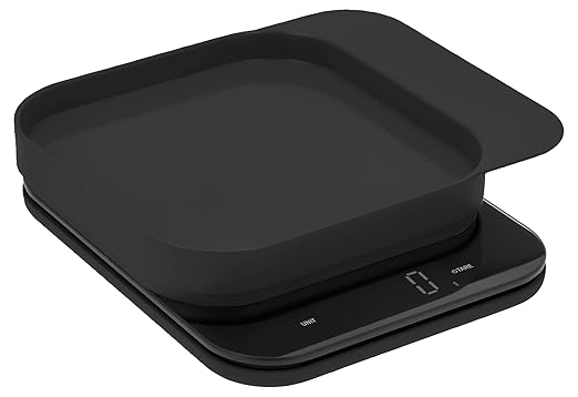 Mensura Kitchen Scale Accurate Measurements Made Effortless - Experience Precision Cooking with Battery - Powered Convenience - Requires 3 AAA Batteries for Reliable Performance (Black)