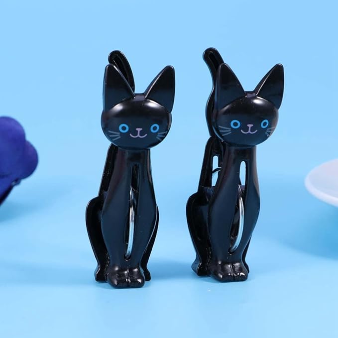 BESPORTBLE Bag Clips Bag Clips Bag Clips Cat-Shaped Bag Clips, 4Pcs Cat Chip Clips for Food Storage, Snack Bag and Chips Bag - Cartoon Cat Clothes Clips Household Sealing Clips Bag Clips Clothespins