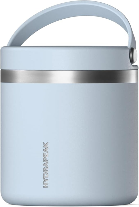 Hydrapeak 25oz Stainless Steel Vacuum Insulated Thermos Food Jar | Thermos for Hot Food and Cold Food, Wide Mouth Leak-Proof Soup Thermos for Adults, 10 Hours Hot and 16 Hours Cold (Ice Blue)