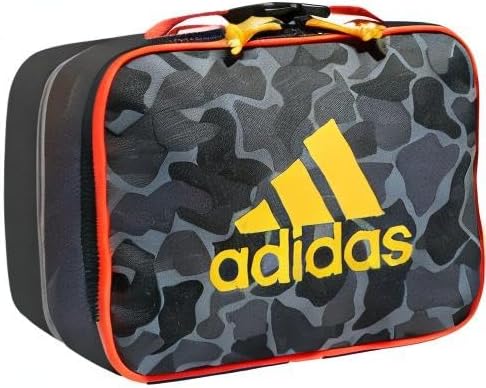 adidas Foundation Insulated Lunch Bag for Men and Women, Nomad Camo Grey/Solar Gold/Solar Red