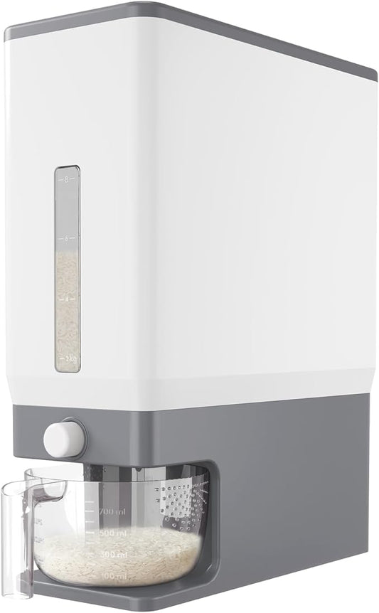 Lifewit Rice Dispenser 25 Lbs(11.3kg), Rice Storage Container Sealed Moisture Proof with Measuring Cup for Kitchen Pantry Household, BPA-Free