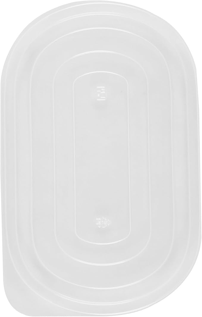 RW Base 25 Ounce Meal Prep Containers, 50 Microwavable To Go Containers With Lids - Disposable, Freezable, Black Plastic Oval Food Containers, Pack Hot And Cold Food, For Takeaway - Restaurantware