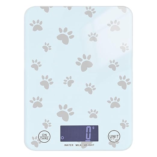 Food Scale Kitchen Scale Food Scales Digital Weight Grams and Ounces Small Electronic Food Scale for Baking Cooking Paw Prints