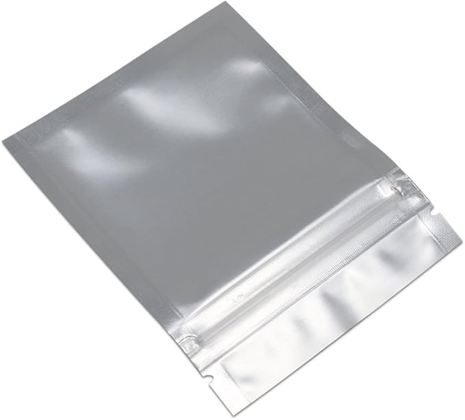 PABCK 500 Pack 3.3x5.1 inch (Inside Size 2.9x3.9 inch) Resealable Zipper Lock Food Storage Bags for Zip Heat Seal Lock Coffee Foil Packaging Pouch Self Sealing Candy Storage Supplies