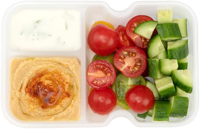 Restaurantware TRAYS ONLY: Futura 10 Ounce Trays For Meal Prep Containers 100 Microwavable Trays For 32 Or 37 Ounce Containers - Containers Sold Separately 3 Compartments White Plastic Food Trays