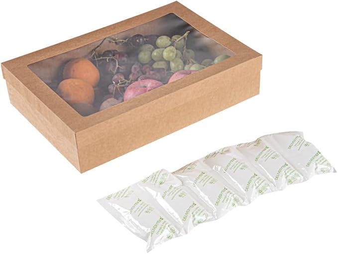 Restaurantware Delivery Tek 15.4 x 5.7 Inch Ice Sheets 10 Durable Cold Packs - Easy-To-Use Design Leakproof Plastic Shipping Ice Packs Reusable For Frozen Meat Vegetables or Beverages