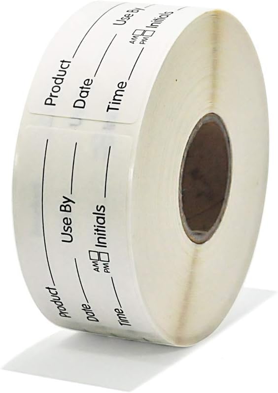 L LIKED 500 Stickers Use by 1 x 2 Inch Dissolvable Food Storage Labels for Containers