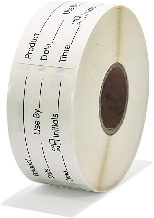 L LIKED 500 Stickers Use by 1 x 2 Inch Dissolvable Food Storage Labels for Containers