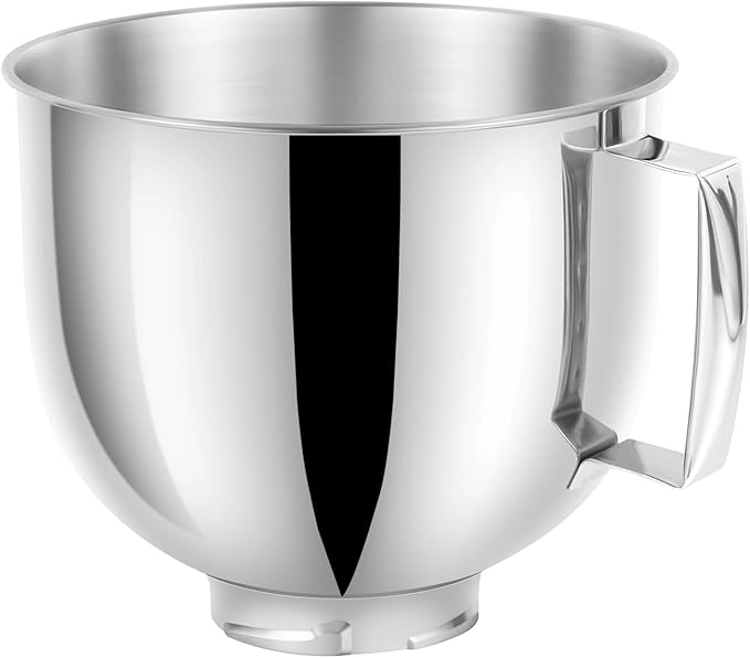 5 Quart Stainless Steel Mixing Bowl with Handle Fit for KitchenAid Artisan&Classic Series 4.5-5 QT Tilt-Head Mixer, bowls for kitchenaid mixers,Dishwasher safe