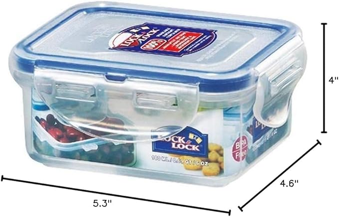 (Pack of 4) Lock&Lock Food Container, Tall, HPL808, 3.5-Cup, 29-Oz