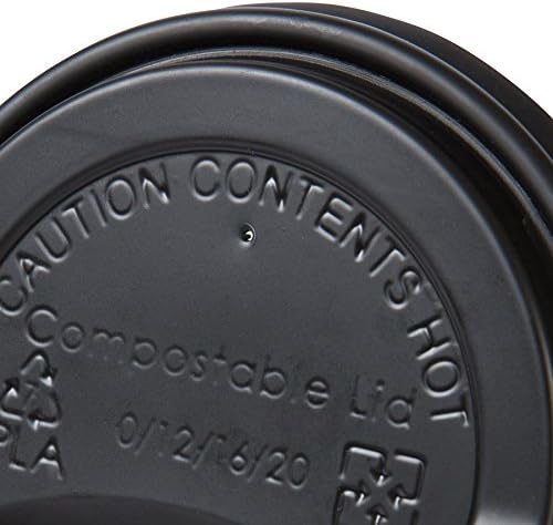 BIOZOYG Coffee Cup Lids 50 Pack black - 3.5 in for Coffee Cups 10 oz, 12 oz, 16 oz Coffee Lids to go - Hot Cup Lid Disposable Dome Lid made of Bioplastic for Coffee to go, Hot Chocolate