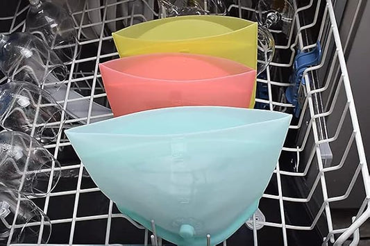 Reusable storage bag (Bundle 3pcs Small, White, Blue, Green)