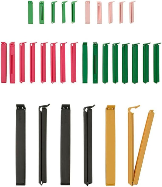 Bevara Bag Sealing Clips Combo Pack - 32-Piece Set for Freshness Preservation - Multicolor Clips for Various Sizes - Ideal for Kitchen and Snack Storage, vary, SEOULIKE_BBR0319