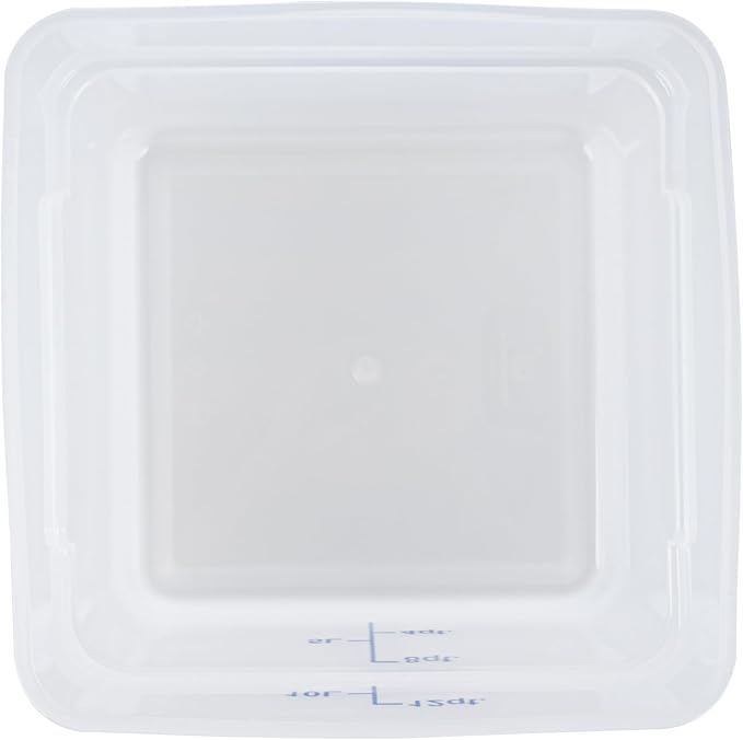 Restaurantware - Met Lux 12 Quart Food Storage Container, 1 Translucent Storage Container - Lids Sold Separately, Blue Volume Markers, Dishwashable Container, Side Handles, For Storing Foods