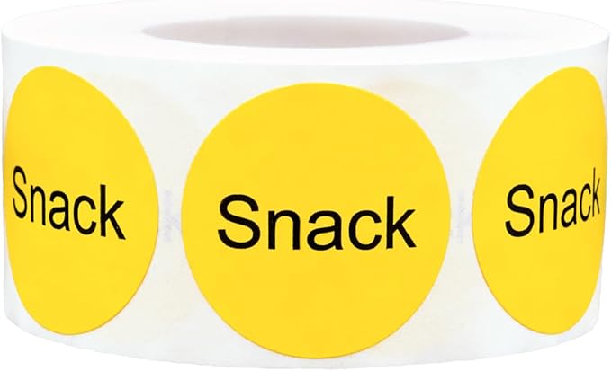 Snack Deli Labels 1 Inch 500 Total Adhesive Labels