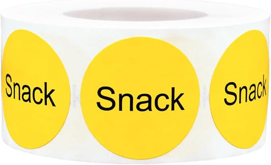 Snack Deli Labels 1 Inch 500 Total Adhesive Labels
