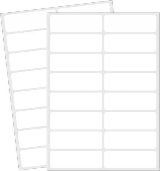 STARLIBOO Removable Blank Sticker Labels, Rectangular 1 x 2"" Freezer Labels for Organizing, Tear-Resistant No Residue, Removable Labels for Food Containers (240Pcs), White