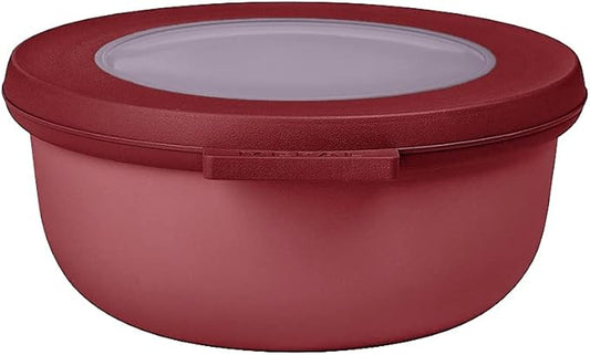 Mepal – Multi Bowl Cirqula Round – Food Storage Container with Lid - Suitable as Airtight Storage Box for The Fridge & Freezer, Microwave Container & Servable Dish – 350 ml – Vivid Mauve