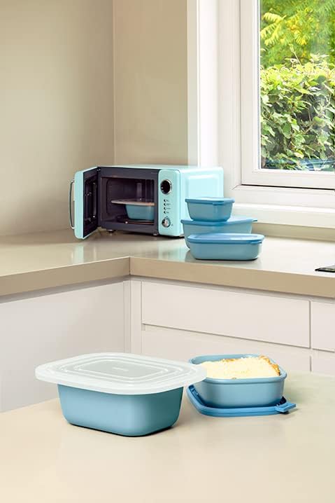 Mepal - Rectangular multifunctional bowl - Food storage container with lid - Suitable as an airtight container for refrigerator, microwave & freezer - 2000ml - Vivid mauve