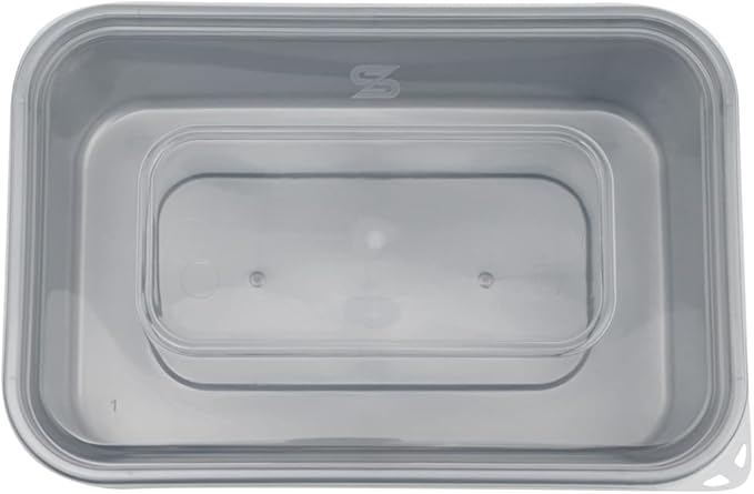 Restaurantware Futura 25 oz Rectangle Silver Plastic Take Out Container - with Clear Lid, Microwavable - 6 3/4" x 4 1/2" x 2 1/4" - 100 count box