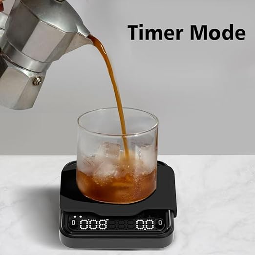 Coffee Scale Espresso Scale with Timer Mini Digtial Coffee Scale Rechargeable with Auto Mode Flow Rate Mode for Coffee Extraction Scale for Coffee APP Bluetooth Connection Coffee Bean Scale